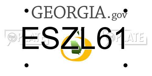 ESZL61 Georgia License Plate