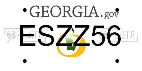 ESZZ56 Georgia License Plate