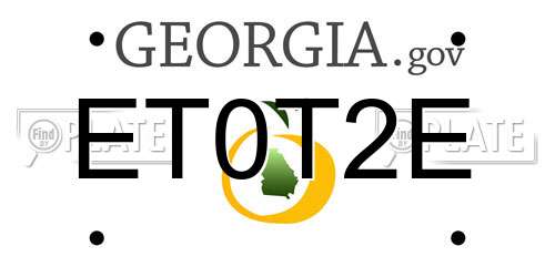 ET0T2E Georgia License Plate