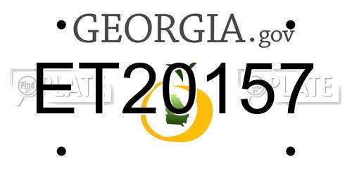 ET20157 Georgia License Plate