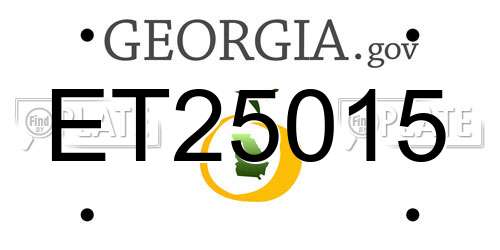ET25015 Georgia License Plate