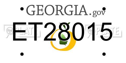 ET28015 Georgia License Plate