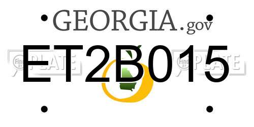 ET2B015 Georgia License Plate