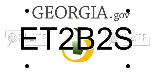 ET2B2S Georgia License Plate