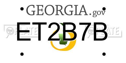 ET2B7B Georgia License Plate