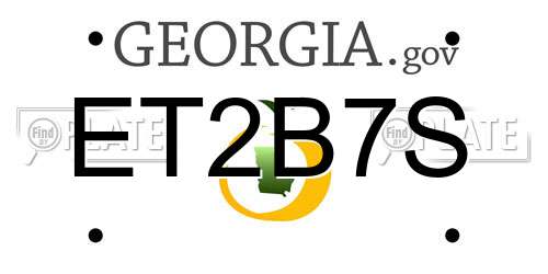 ET2B7S Georgia License Plate