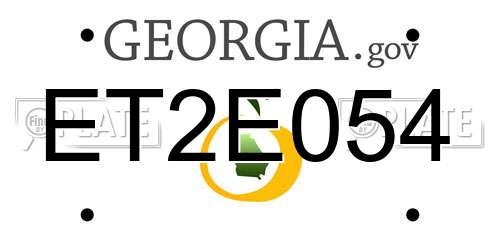 ET2E054 Georgia License Plate