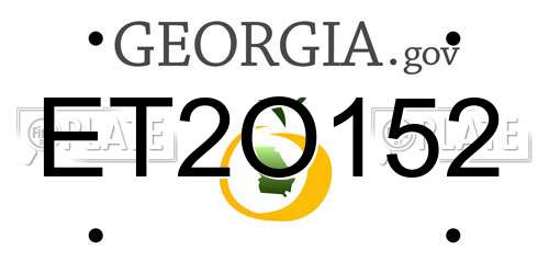 ET2O152 Georgia License Plate