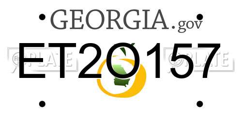 ET2O157 Georgia License Plate