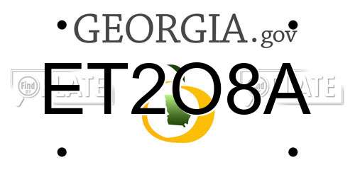 ET2O8A Georgia License Plate