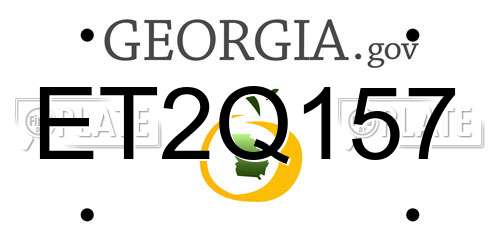 ET2Q157 Georgia License Plate