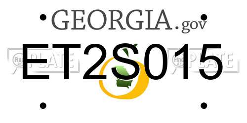ET2S015 Georgia License Plate
