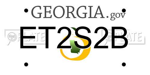 ET2S2B Georgia License Plate