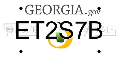 ET2S7B Georgia License Plate