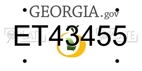 ET43455 Georgia License Plate