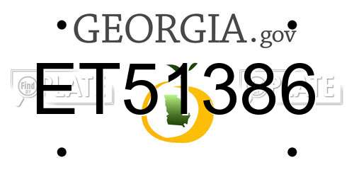 ET51386 Georgia License Plate