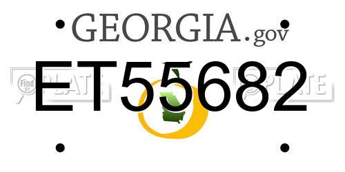 ET55682 Georgia License Plate