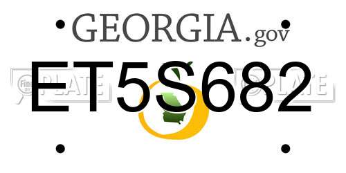 ET5S682 Georgia License Plate