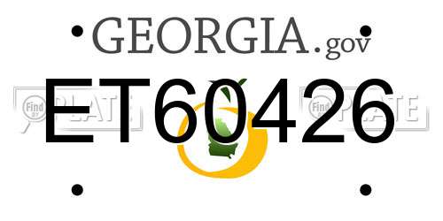 ET60426 Georgia License Plate