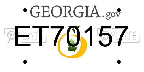 ET70157 Georgia License Plate