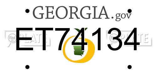 ET74134 Georgia License Plate