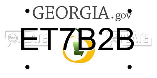 ET7B2B Georgia License Plate