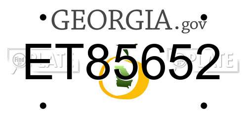ET85652 Georgia License Plate