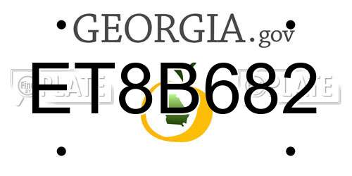 ET8B682 Georgia License Plate