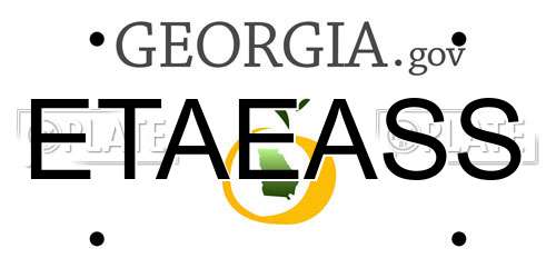 ETAEASS Georgia License Plate