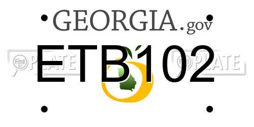 ETB102 Georgia License Plate