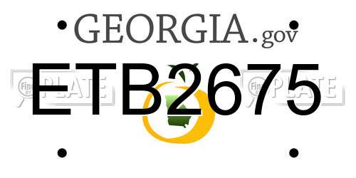 ETB2675 Georgia License Plate