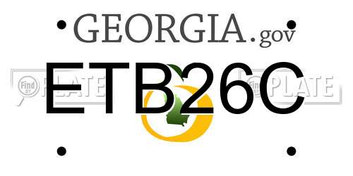 ETB26C Georgia License Plate