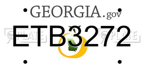 ETB3272 Georgia License Plate