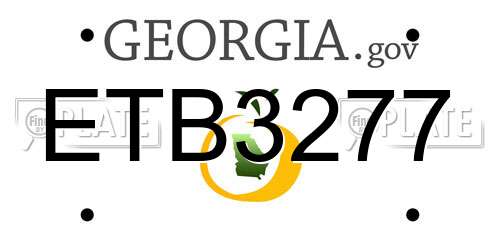 ETB3277 Georgia License Plate