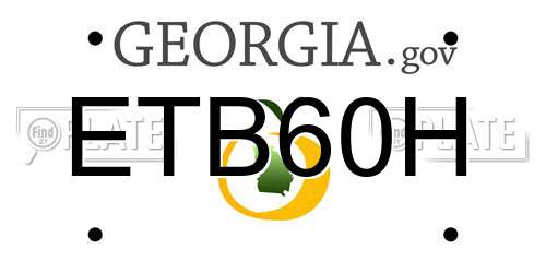 ETB60H Georgia License Plate