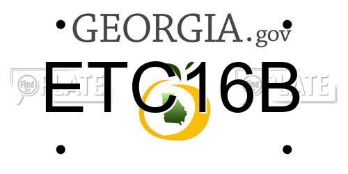 ETC16B Georgia License Plate