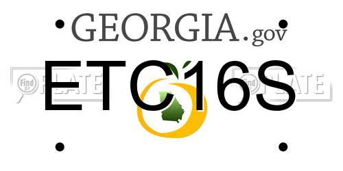 ETC16S Georgia License Plate