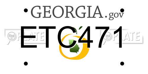 ETC471 Georgia License Plate