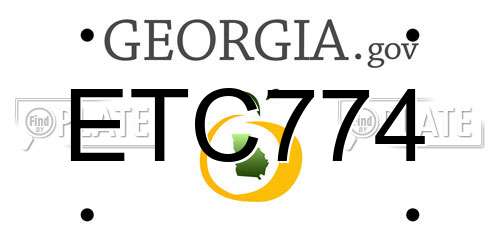 ETC774 Georgia License Plate