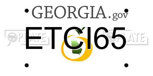 ETCI65 Georgia License Plate