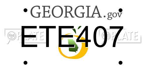 ETE407 Georgia License Plate