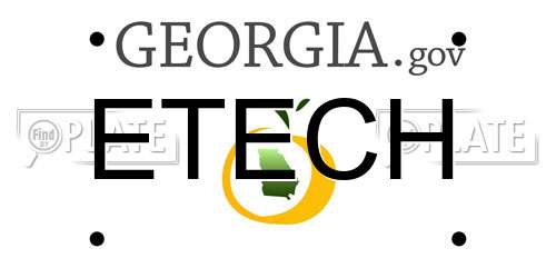 ETECH Georgia License Plate