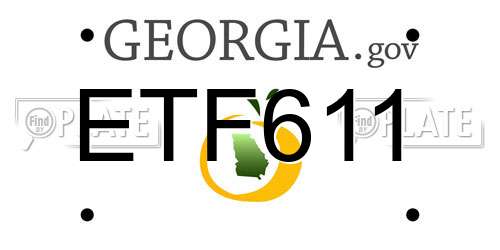 ETF611 Georgia License Plate