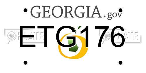 ETG176 Georgia License Plate