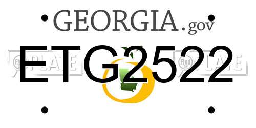 ETG2522 Georgia License Plate