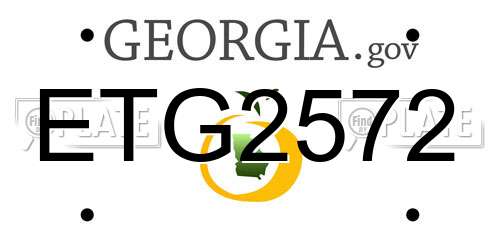 ETG2572 Georgia License Plate