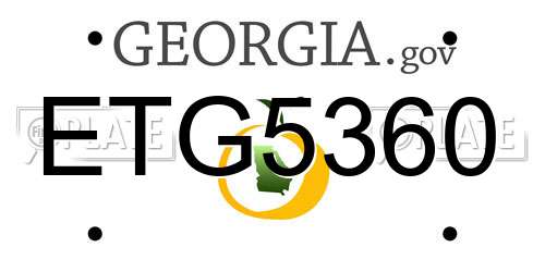 ETG5360 Georgia License Plate