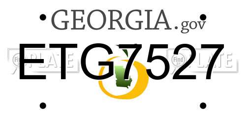 ETG7527 Georgia License Plate