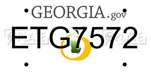 ETG7572 Georgia License Plate