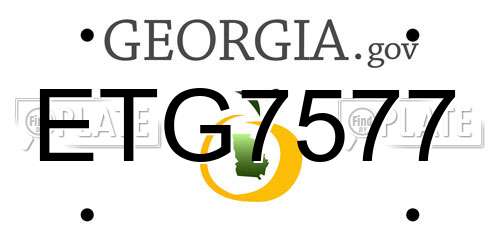 ETG7577 Georgia License Plate